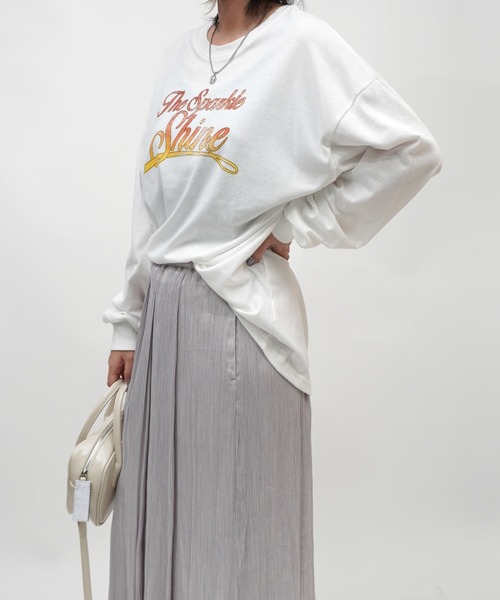 ARCHIVER(アーカイバ)の「【Bz】グラデーションロゴプリントユニセックスBIGロンT/プリント長袖Tシャツ(RZ)(Tシャツ/カットソー・メンズ・オフホワイト/ブラック系その他/ブラック・FREE)」の21枚目の写真