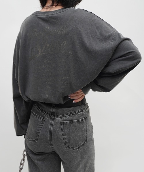 ARCHIVER(アーカイバ)の「【Bz】グラデーションロゴプリントユニセックスBIGロンT/プリント長袖Tシャツ(RZ)(Tシャツ/カットソー・メンズ・オフホワイト/ブラック系その他/ブラック・FREE)」の9枚目の写真