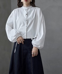 ボリュームスリーブドロストショートシャツ