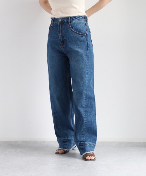 cepo(セポ)の「バックジップレギュラーストレート <立体裁断>(デニムパンツ・レディース・ブラック/ブルー系1・S/M/L)」の22枚目の写真