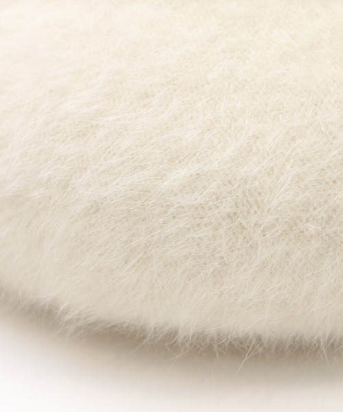 Per sist ence(パーシエンス)の「アンゴラ風ふわふわシャギーベレー帽(ハンチング/ベレー帽・レディース・アイボリー/ブラック/ベージュ・FREE)」の8枚目の写真