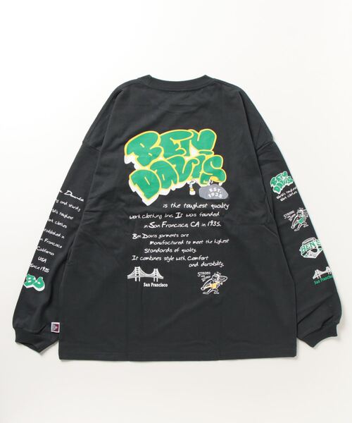 BEN DAVIS（ベンデイビス）の「[BEN DAVIS/ベンデイビス] SPRAY GORILLA バックプリントTシャツ（Tシャツ/カットソー・レディース・ブラック/カーキ/ホワイト・M/L/XL）」の4枚目の写真