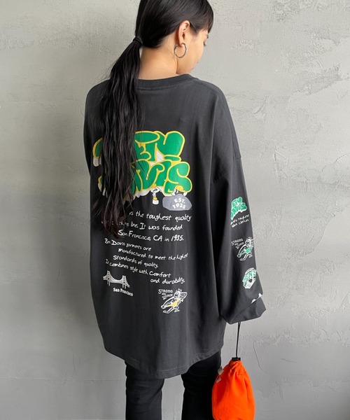 BEN DAVIS（ベンデイビス）の「[BEN DAVIS/ベンデイビス] SPRAY GORILLA バックプリントTシャツ（Tシャツ/カットソー・レディース・ブラック/カーキ/ホワイト・M/L/XL）」の20枚目の写真