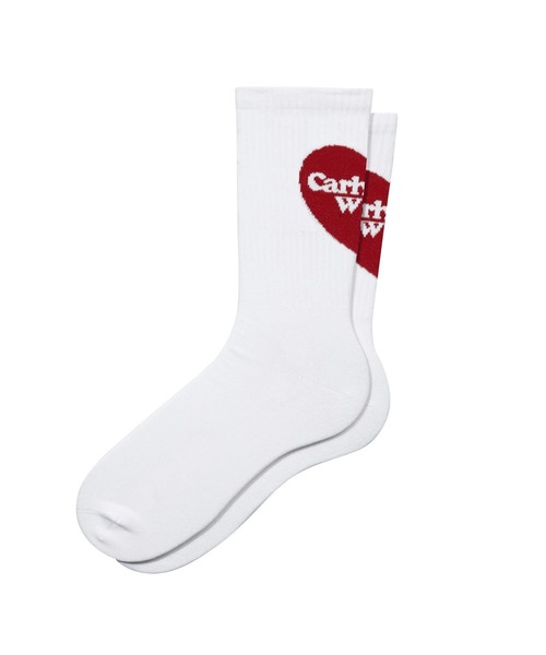 Carhartt(カーハート)の「【Carhartt WIP】HEART SOCKS(ソックス/靴下・メンズ・ブラック/ホワイト・ONE SIZE)」の2枚目の写真