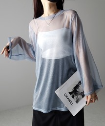 me+em select | ※※【 ３color 】ラメチュールシアービッグプルオーバー(Tシャツ/カットソー)