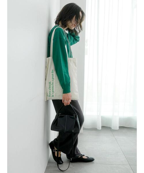 Samansa Mos2 blue（サマンサモスモスブルー）の「ロゴトートバッグ（ハンドバッグ・レディース・キナリ/ブルー/ブラック・F）」の2枚目の写真