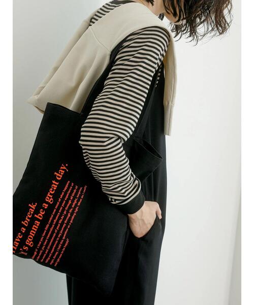 Samansa Mos2 blue（サマンサモスモスブルー）の「ロゴトートバッグ（ハンドバッグ・レディース・キナリ/ブルー/ブラック・F）」の8枚目の写真