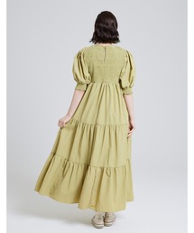 《Little sunny bite》Nylon puff sleeve long dress