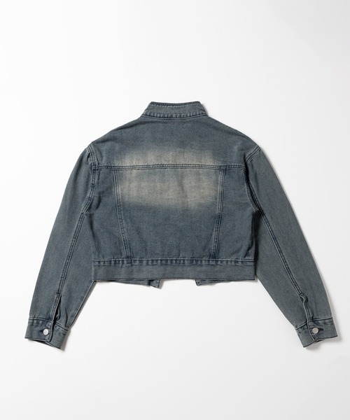 me+em select（ミームセレクト）の「※※【 ２color 】スタンドカラーヴィンテージデニムジャケット（デニムジャケット・レディース・ダークブルー/ライトブルー・FREE）」の18枚目の写真