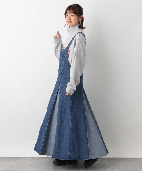 RAGEBLUE（レイジブルー）の「2WAY/プリーツデニムワンピース（ワンピース・レディース・ブラック/ブルー/ブラック系・FREE）」の10枚目の写真