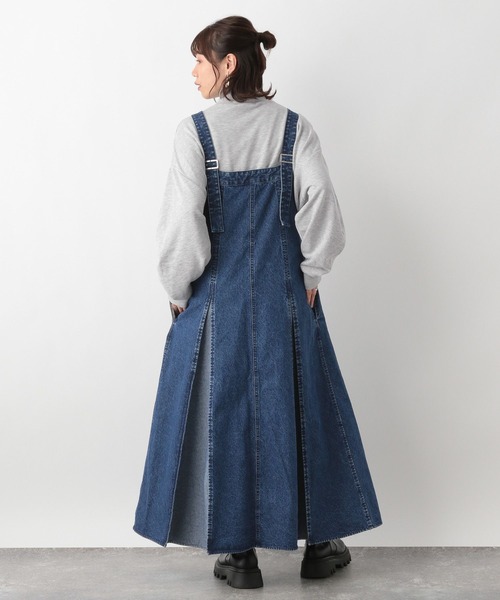 RAGEBLUE（レイジブルー）の「2WAY/プリーツデニムワンピース（ワンピース・レディース・ブラック/ブルー/ブラック系・FREE）」の11枚目の写真