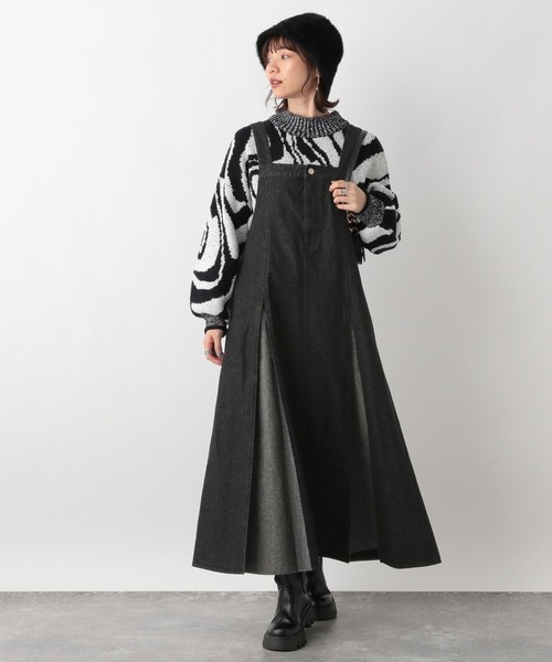 RAGEBLUE（レイジブルー）の「2WAY/プリーツデニムワンピース（ワンピース・レディース・ブラック/ブルー/ブラック系・FREE）」の5枚目の写真