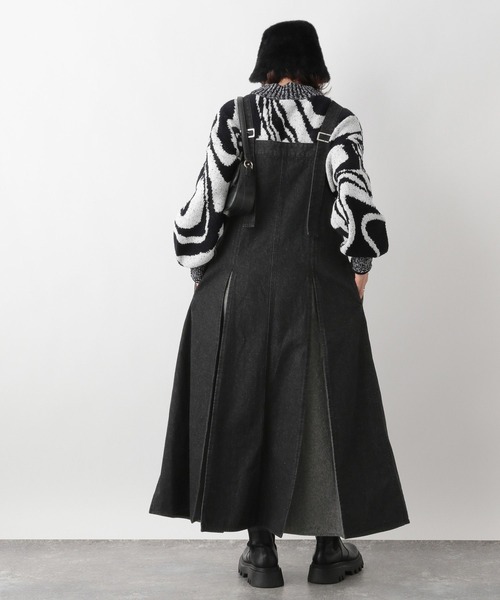 RAGEBLUE（レイジブルー）の「2WAY/プリーツデニムワンピース（ワンピース・レディース・ブラック/ブルー/ブラック系・FREE）」の6枚目の写真