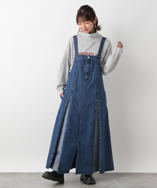 RAGEBLUE（レイジブルー）の「2WAY/プリーツデニムワンピース（ワンピース・レディース・ブラック/ブルー/ブラック系・FREE）」の7枚目の写真