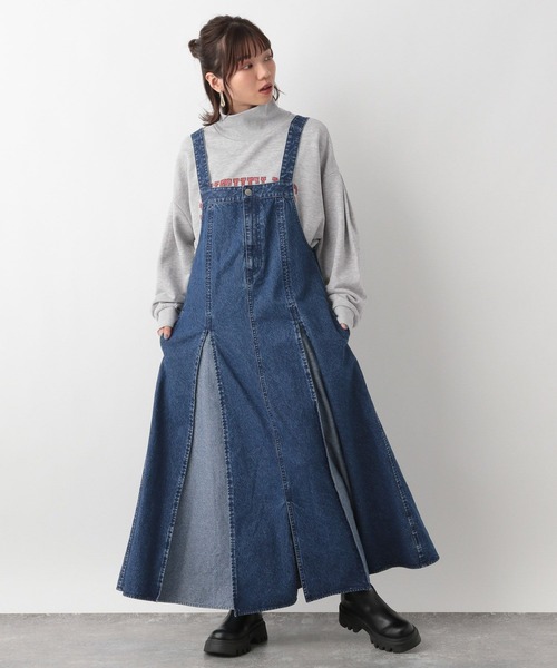 RAGEBLUE（レイジブルー）の「2WAY/プリーツデニムワンピース（ワンピース・レディース・ブラック/ブルー/ブラック系・FREE）」の9枚目の写真