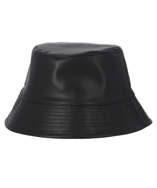 ANAP（アナップ）の「フェイクレザー×ツイルリバーシブルバケットハット（ハット・レディース・アイボリー/ブラック・FREE）」の10枚目の写真