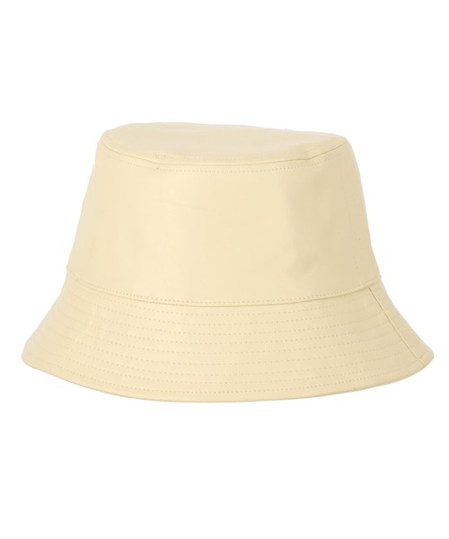 ANAP（アナップ）の「フェイクレザー×ツイルリバーシブルバケットハット（ハット・レディース・アイボリー/ブラック・FREE）」の15枚目の写真