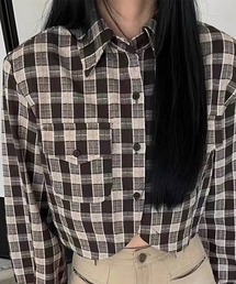 ショートチェックシャツ