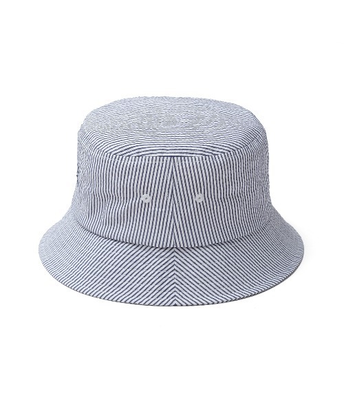 KEBOZ（ケボズ）の「COOLMAX SEERSUCKER BUCKET HAT（ハット・メンズ・ベージュ/ホワイト×ブルー/ブラック/ホワイト×ネイビー・60cm/56cm/58cm）」の5枚目の写真