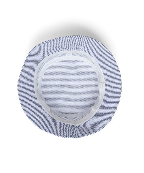 KEBOZ（ケボズ）の「COOLMAX SEERSUCKER BUCKET HAT（ハット・メンズ・ベージュ/ホワイト×ブルー/ブラック/ホワイト×ネイビー・60cm/56cm/58cm）」の6枚目の写真