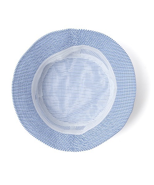 KEBOZ（ケボズ）の「COOLMAX SEERSUCKER BUCKET HAT（ハット・メンズ・ベージュ/ホワイト×ブルー/ブラック/ホワイト×ネイビー・60cm/56cm/58cm）」の8枚目の写真