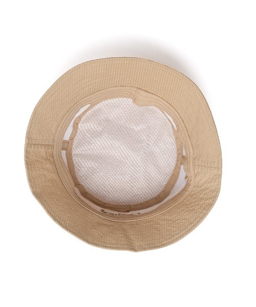 KEBOZ（ケボズ）の「COOLMAX SEERSUCKER BUCKET HAT（ハット・メンズ・ベージュ/ホワイト×ブルー/ブラック/ホワイト×ネイビー・60cm/56cm/58cm）」の10枚目の写真