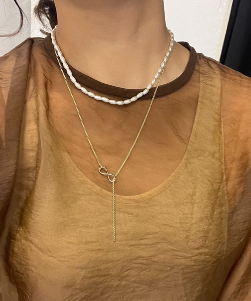 VICKY(ビッキー)の「【KOREAN ITEM】パールチェーンセットネックレス(ネックレス・レディース・シルバー系その他/ゴールド系その他・FREE)」の2枚目の写真