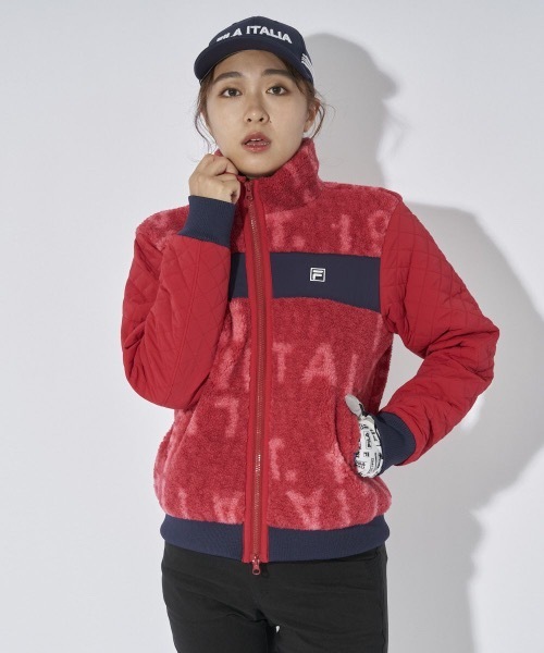 FILA GOLF(フィラゴルフ )の「【FILA GOLF:フィラゴルフ】レディースボアジャケット ゴルフ(ブルゾン・レディース・オフホワイト/レッド/ブラック・LARGE/X-LARGE/MEDIUM)」の3枚目の写真