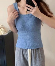 SETUP7（セットアップセブン）の「【SETUP7】カップ付きパイルキャミソール KNF040　タンクトップ　ブラトップ　下着　肌着（キャミソール）」