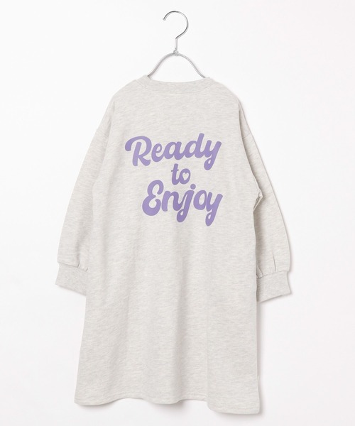 BAYFLOW(ベイフロー)の「アソートロゴスウェットワンピース(KIDS)(ワンピース・キッズ・オートミール/チャコール/ピンク・110cm/120cm/130cm/140cm)」の5枚目の写真
