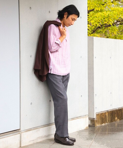 BEAMS F / ORTELO / ウール フレスコ 2プリーツ スラックス 21231664833_C_2.jpg