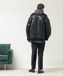 Slick　スリック　メンズ　フェイクムートンジャケット　B-3 　サイズ1 SLICK スリック フェイクムートンジャケット ボア B-3 ブラウン