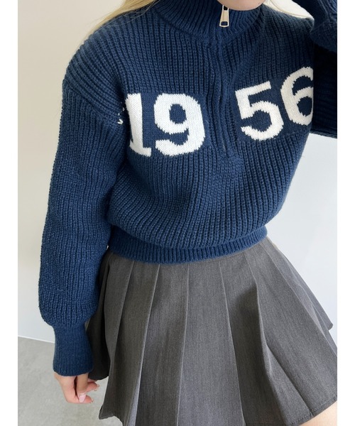 PHILLY（フィリー）の「【PHILLY】ハーフジップロゴニット（ニット/セーター・レディース・アイボリー/グレー/ネイビー・FREE）」の22枚目の写真