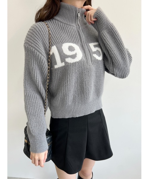 PHILLY（フィリー）の「【PHILLY】ハーフジップロゴニット（ニット/セーター・レディース・アイボリー/グレー/ネイビー・FREE）」の14枚目の写真