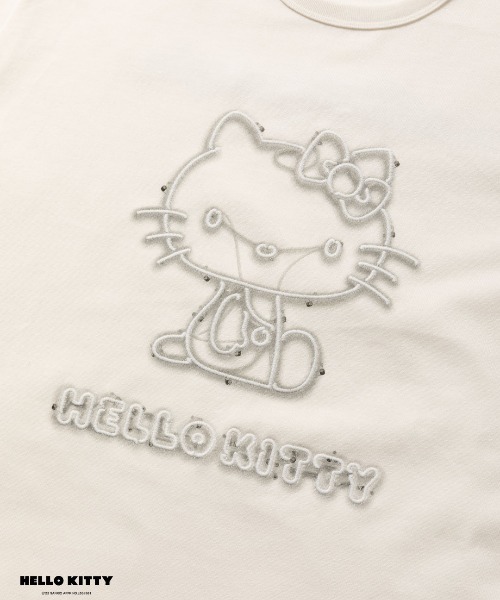 beautiful people（ビューティフルピープル）の「HELLO KITTY suvin   pima jersey T-shirt（Tシャツ/カットソー・レディース・アイボリー・X-LARGE/XXX-LARGE）」の2枚目の写真