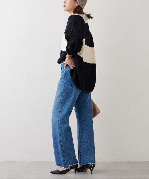 GALLARDAGALANTE（ガリャルダガランテ）の「ラガーニット（ニット/セーター・レディース・ブラック/ベージュ・FREE）」の22枚目の写真