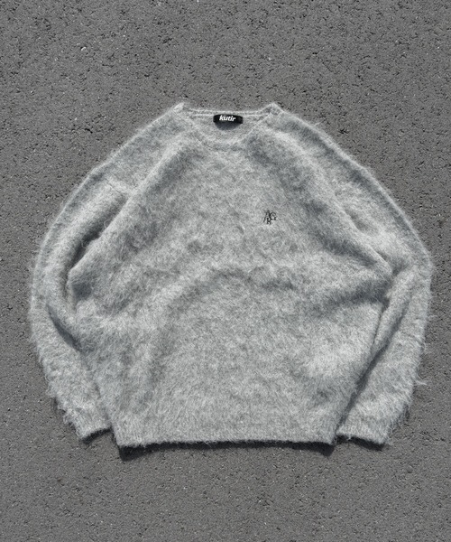 kutir（クティール）の「ビッグシルエットシャギーニット（ニット/セーター・メンズ・ブラック/ライトグレー/レッド・MEDIUM/LARGE）」の1枚目の写真