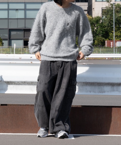 kutir（クティール）の「ビッグシルエットシャギーニット（ニット/セーター・メンズ・ブラック/ライトグレー/レッド・MEDIUM/LARGE）」の11枚目の写真