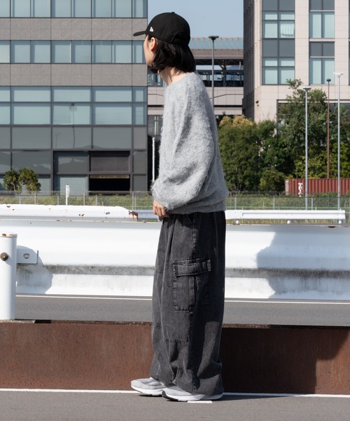 kutir（クティール）の「ビッグシルエットシャギーニット（ニット/セーター・メンズ・ブラック/ライトグレー/レッド・MEDIUM/LARGE）」の14枚目の写真