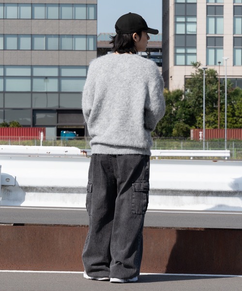 kutir（クティール）の「ビッグシルエットシャギーニット（ニット/セーター・メンズ・ブラック/ライトグレー/レッド・MEDIUM/LARGE）」の15枚目の写真