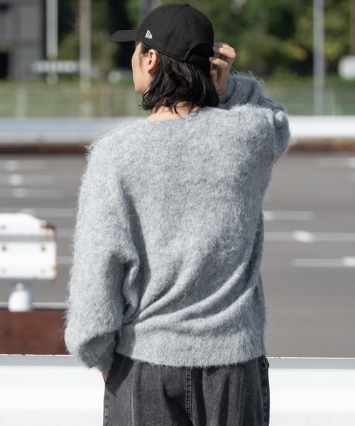 kutir（クティール）の「ビッグシルエットシャギーニット（ニット/セーター・メンズ・ブラック/ライトグレー/レッド・MEDIUM/LARGE）」の10枚目の写真