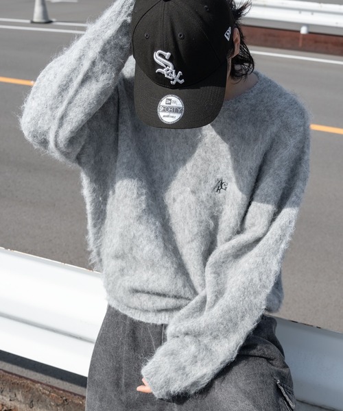 kutir（クティール）の「ビッグシルエットシャギーニット（ニット/セーター・メンズ・ブラック/ライトグレー/レッド・MEDIUM/LARGE）」の6枚目の写真