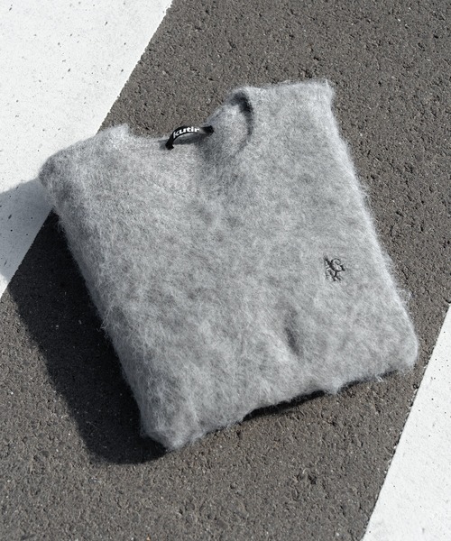 kutir（クティール）の「ビッグシルエットシャギーニット（ニット/セーター・メンズ・ブラック/ライトグレー/レッド・MEDIUM/LARGE）」の22枚目の写真