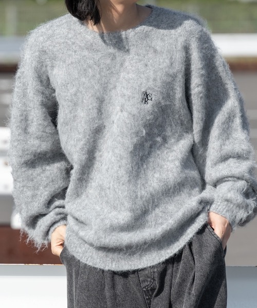 kutir（クティール）の「ビッグシルエットシャギーニット（ニット/セーター・メンズ・ブラック/ライトグレー/レッド・MEDIUM/LARGE）」の4枚目の写真