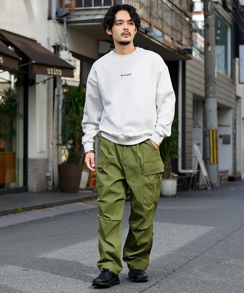 jiggys shop(ジギーズショップ)の「ロゴ刺繍裏起毛スウェットトレーナー(スウェット・メンズ・ブラック/アッシュ/ネイビー・MEDIUM/LARGE)」の12枚目の写真