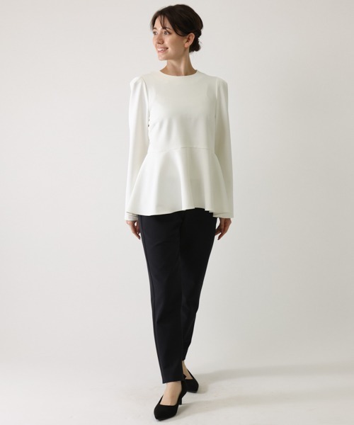 Sono(ソーノ)の「【SONO/ソーノ】【Magical Stretch】バックリボンコンフォートPO(Tシャツ/カットソー・レディース・ホワイト/ベージュ/ブラック・2/1)」の12枚目の写真