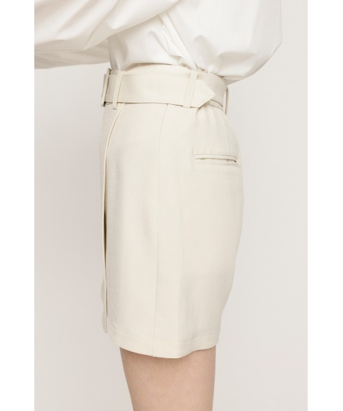 SLY(スライ)の「WRAP SHORT PANTS ラップ ショート パンツ / セットアップ可(スラックス・レディース・杢グレー/ターコイズブルー/アイボリー・1/2)」の19枚目の写真