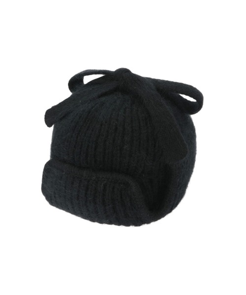 ALEXIA STAM（アリシアスタン）の「Knit Ear Flap Cap /アンゴラフライトキャップ（ニットキャップ/ビーニー・レディース・グレー/ベージュ/ブラック・FREE）」の6枚目の写真