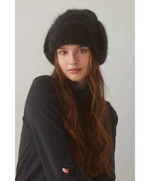 ALEXIA STAM（アリシアスタン）の「Knit Ear Flap Cap /アンゴラフライトキャップ（ニットキャップ/ビーニー・レディース・グレー/ベージュ/ブラック・FREE）」の8枚目の写真