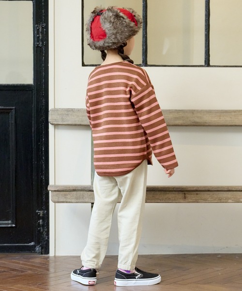 Life Support Products（ライフサポートプロダクツ）の「ミニウラケスウェットパンツ（80～150cm）（スウェットパンツ・キッズ・サンドベージュ/グリーン/イエロー/チャコール/ピンク/チェック/ブルー/ストライプ/ブラウン系その他/グレー系その他・110/120/130/140/90/150/95/100/80）」の21枚目の写真